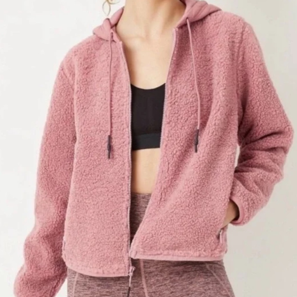 NWT JoyLab Hooded Sherpa Jacket